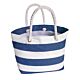 Canvas Stripes Beach Bag Blue