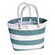 Canvas Stripes Beach Bag Teal